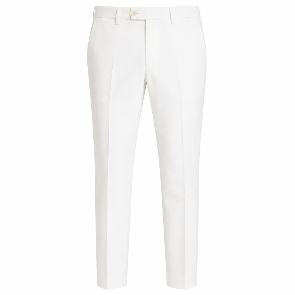 Premium White Tailored Trousers | Vouschwitz