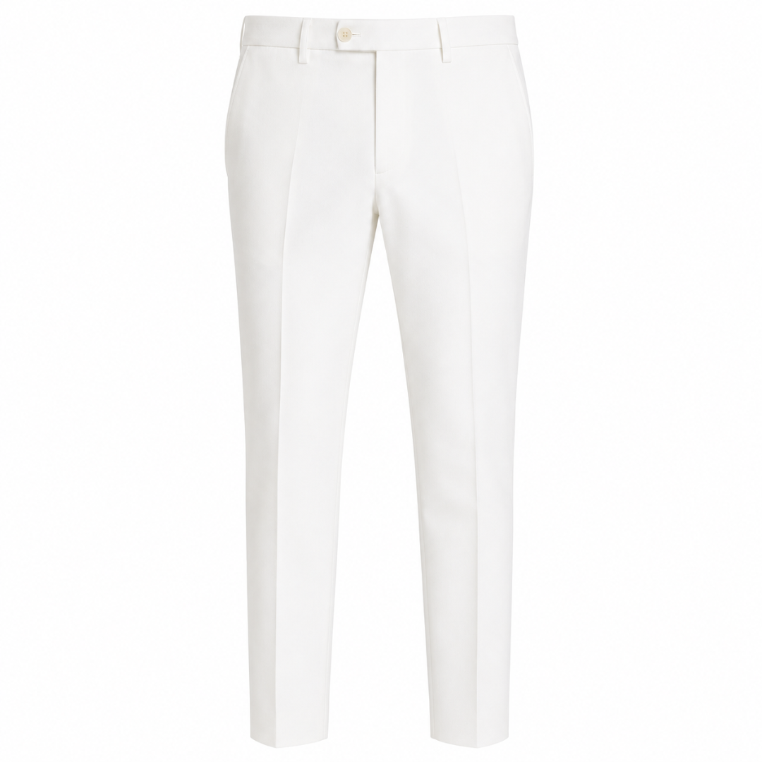 Premium White Tailored Trousers | Vouschwitz