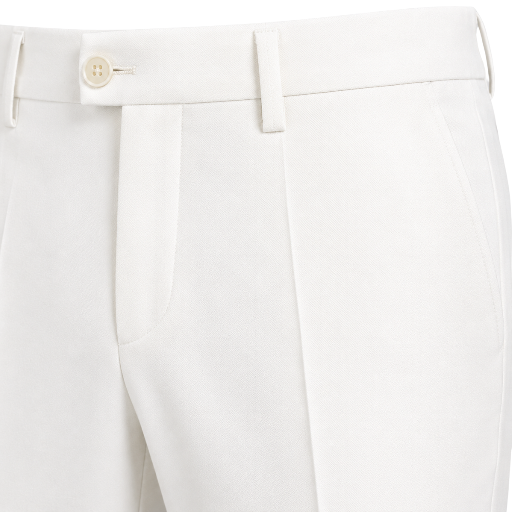 Premium White Tailored Trousers | Vouschwitz