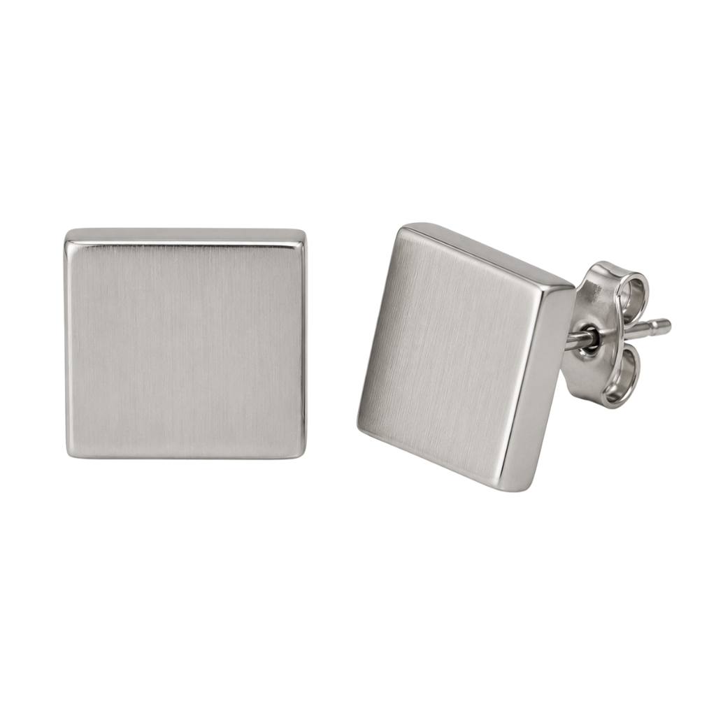 Premium Square Stainless Steel Stud Earrings | Vouschwitz