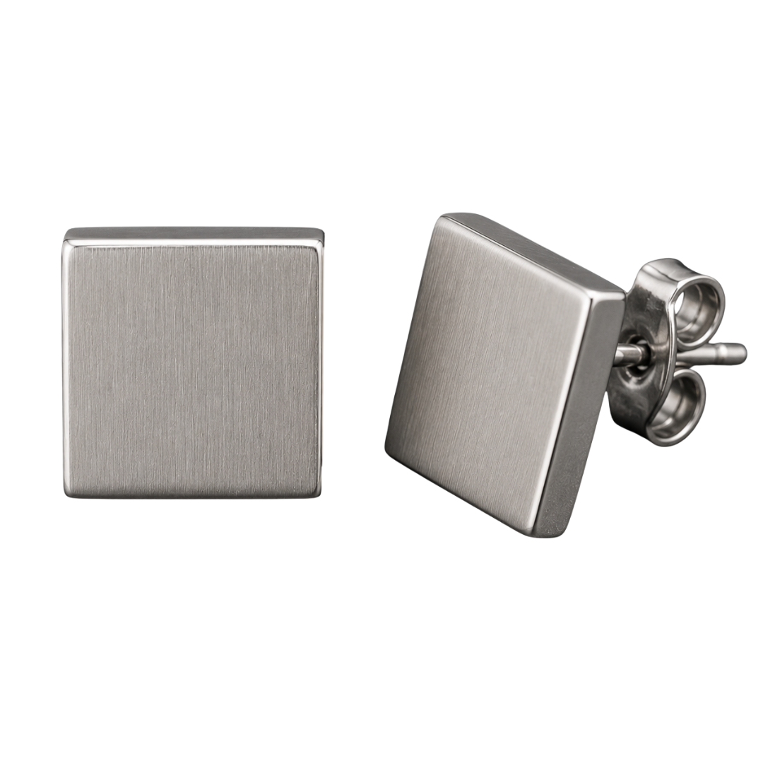 Premium Square Stainless Steel Stud Earrings | Vouschwitz