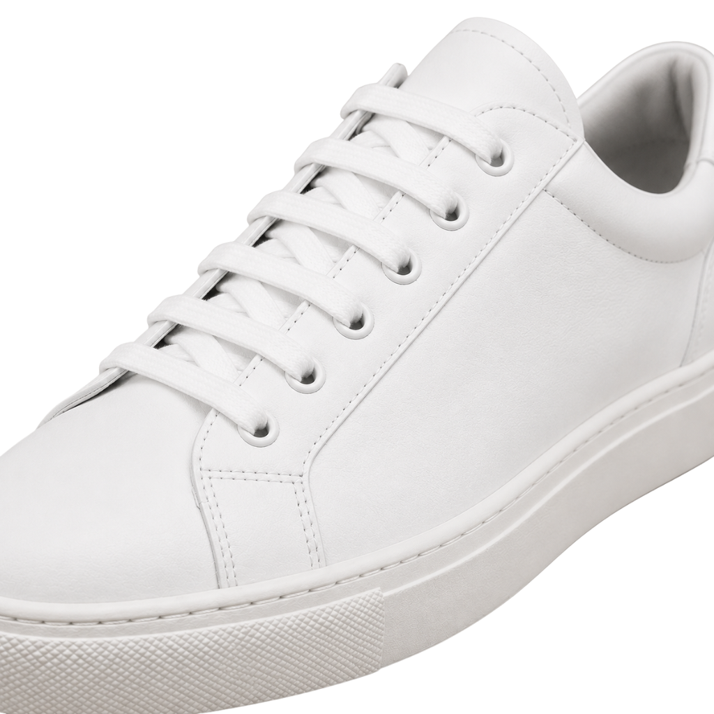Premium White Leather Trainers | Vouschwitz