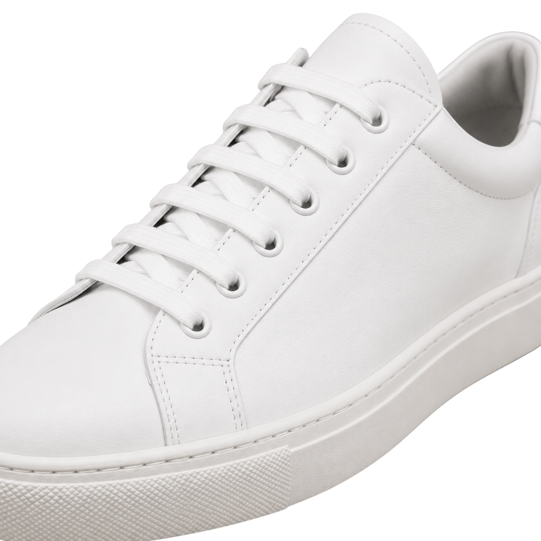 Premium White Leather Trainers | Vouschwitz