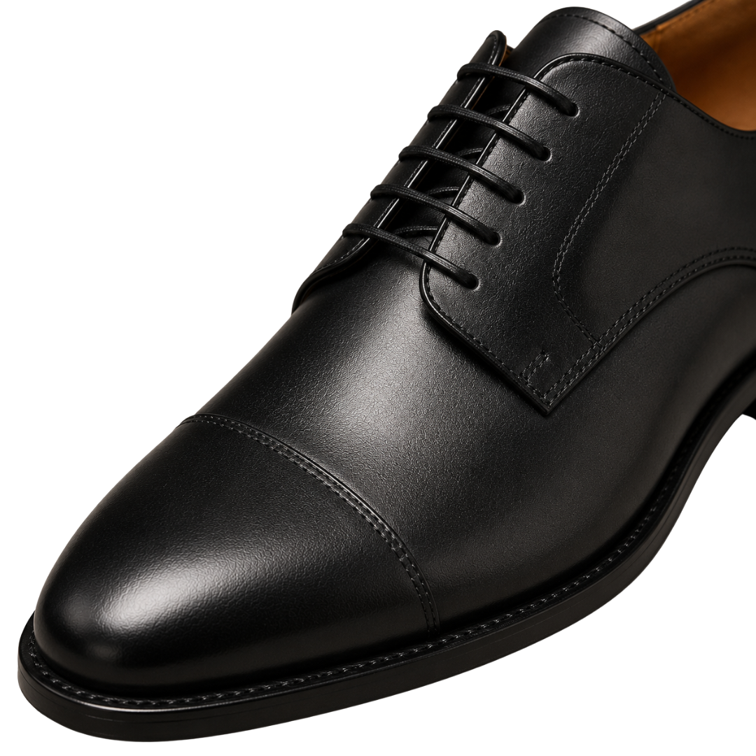 Premium Black Leather Dress Shoes | Vouschwitz