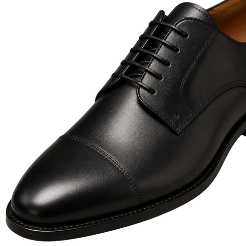 Premium Black Leather Dress Shoes | Vouschwitz