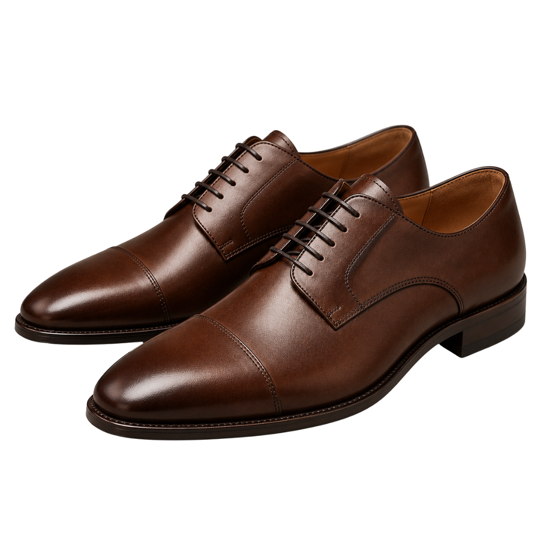 Premium Brown Leather Dress Shoes | Vouschwitz