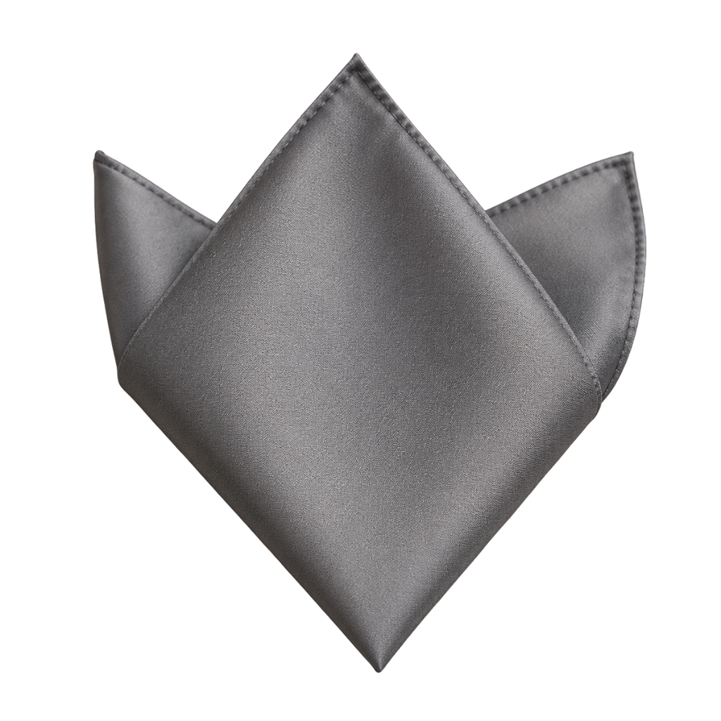 Premium Grey Silk Pocket Square | Vouschwitz