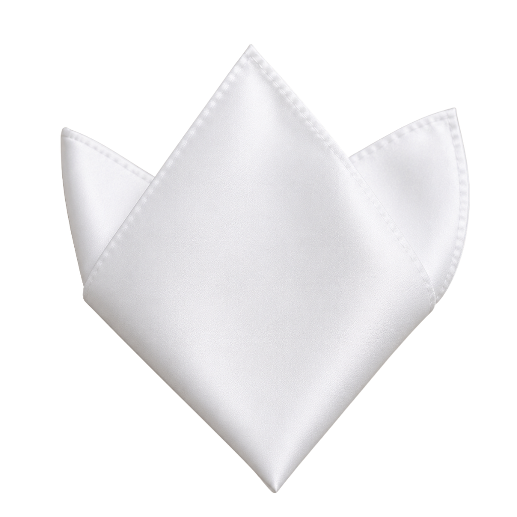Premium White Silk Pocket Square | Vouschwitz