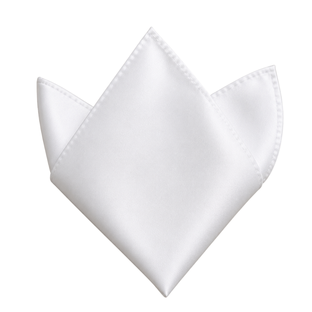 Premium White Silk Pocket Square | Vouschwitz