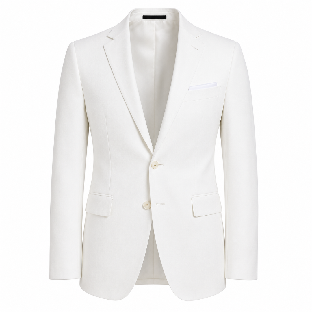 Premium White Slim Fit Blazer | Vouschwitz